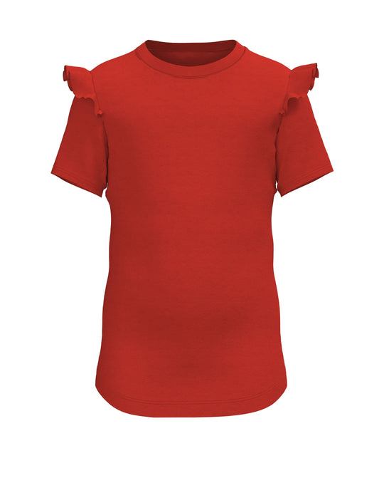 Plain Girls Ruffle T-shirt