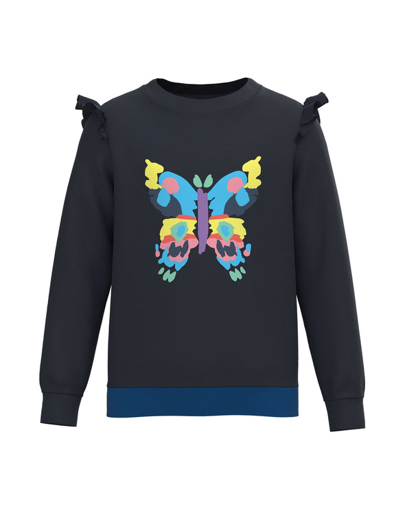 Papillion - Girls Ruffle Sweatshirt