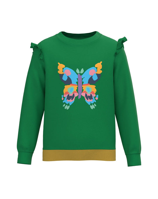 Papillion - Girls Ruffle Sweatshirt