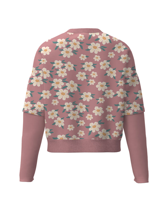 Daisies - Girls Crop Sweatshirt
