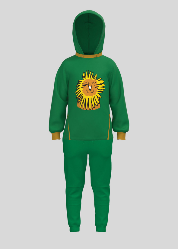 Green-Bee Roar Hoodie Set